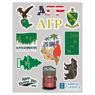 AGR Sticker Sheet Alpha Gamma Rho