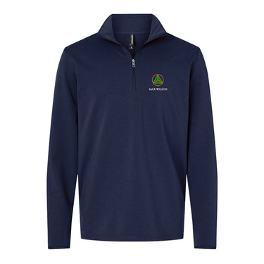 Delta Sig Embroidered Crest Quarter Zip Delta Sigma Phi