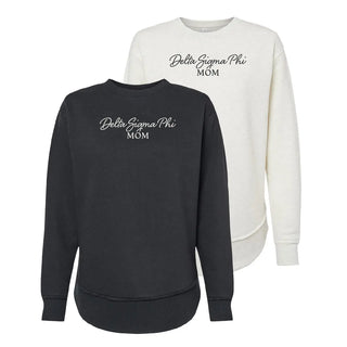 Delta Sig Curved Hem Mom Crewneck Delta Sigma Phi