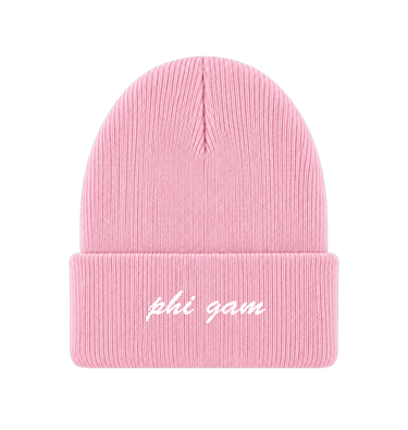 Pink Beanie Front