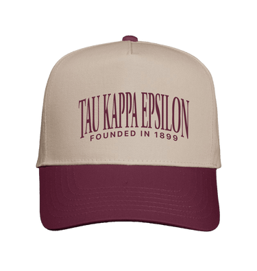 Khaki/Maroon Caps Front