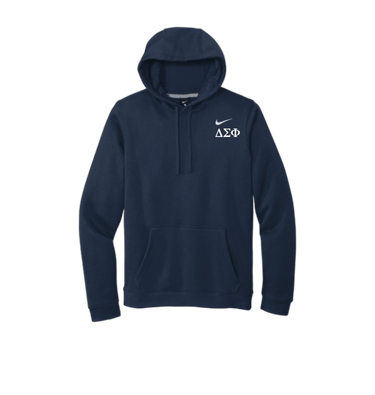 Navy Printed Hoody Front