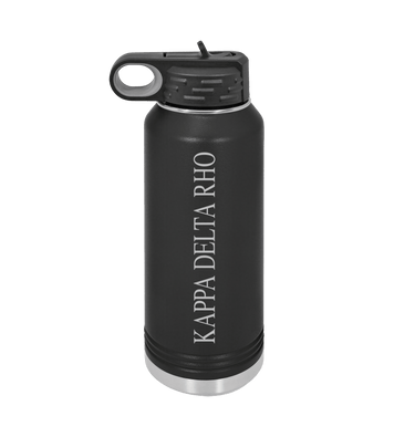 Black Water Bottle Front