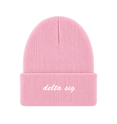 Pink Beanie Front