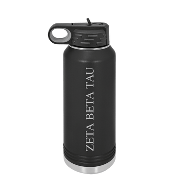 Black Water Bottle Front