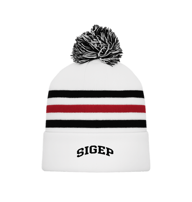 CHICAGO WHITE Beanie Front