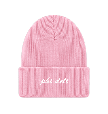 Pink Beanie Front
