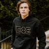 SigEp Black Hoodie with Black Sewn On Letters