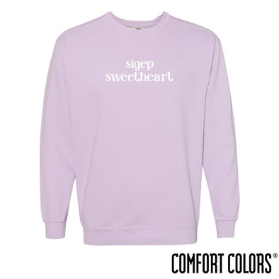 New! SigEp Comfort Colors Purple Sweetheart Crewneck | Sigma Phi Epsilon | Sweatshirts > Crewneck sweatshirts