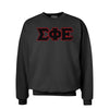 SigEp Black Crew Neck Sweatshirt with Sewn On Letters