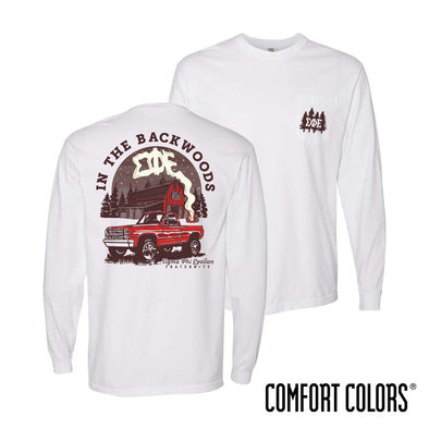 New! SigEp Comfort Colors Country Roads Long Sleeve Tee