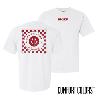 SigEp Comfort Colors Retro Smiley Short Sleeve Tee