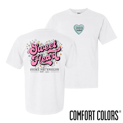 New! SigEp Comfort Colors Sweetheart White Short Sleeve Tee