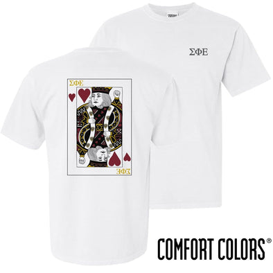 SigEp Comfort Colors White King of Hearts Short Sleeve Tee | Sigma Phi Epsilon | Shirts > Short sleeve t-shirts