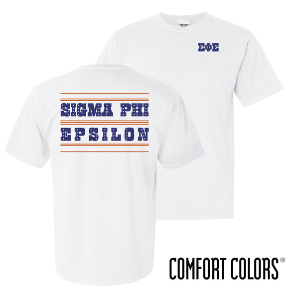 SigEp Comfort Colors Stars & Stripes White Short Sleeve Tee