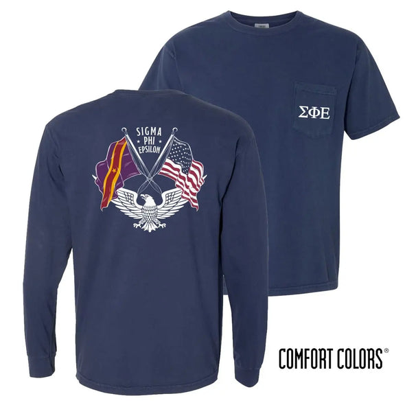 SigEp Comfort Colors Navy Patriot tee | Sigma Phi Epsilon | Shirts > Short sleeve t-shirts