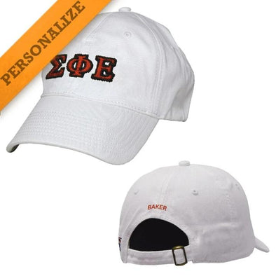 SigEp Personalized White Hat | Sigma Phi Epsilon | Headwear > Billed hats