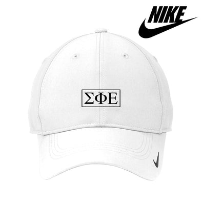 SigEp White Nike Dri-FIT Performance Hat | Sigma Phi Epsilon | Headwear > Billed hats