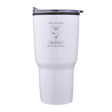 SigEp Personalized 30oz White Tumbler | Sigma Phi Epsilon | Drinkware > Travel mugs