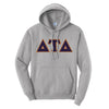 Delt Heather Gray Hoodie With Sewn On Letters