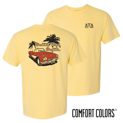 Delt Comfort Colors Yellow Hot Rod Short Sleeve Tee | Delta Tau Delta | Shirts > Short sleeve t-shirts