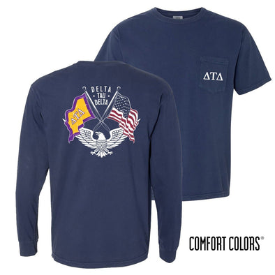 Delt Comfort Colors Navy Patriot tee | Delta Tau Delta | Shirts > Short sleeve t-shirts