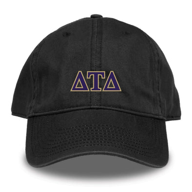 Delt Black Hat | Delta Tau Delta | Headwear > Billed hats