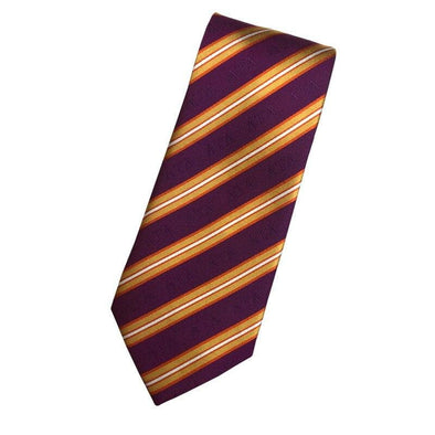Delt Purple and Gold Striped Silk Tie | Delta Tau Delta | Ties > Neck ties