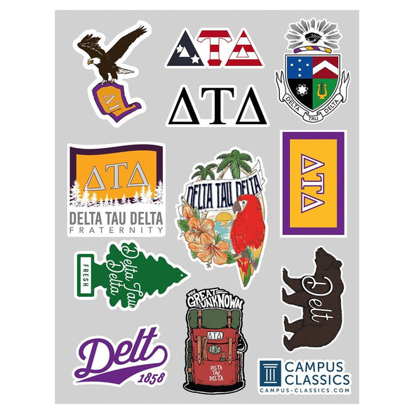 Delt Sticker Sheet | Delta Tau Delta | Promotional > Stickers