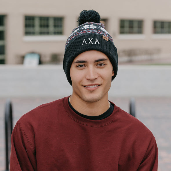 Limited Edition! Lambda Chi Knitted Pom Beanie