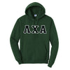 Lambda Chi Forest Hoodie with Sewn On Twill Letters