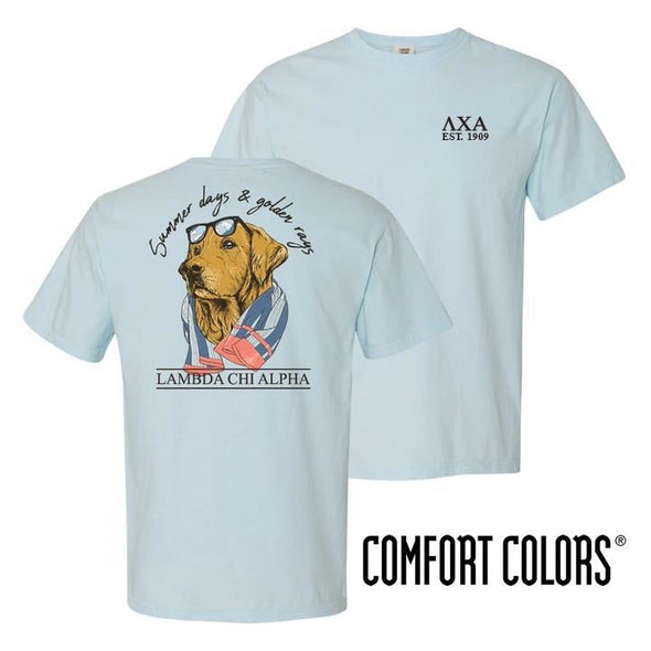 Lambda Chi Blue Comfort Colors Retriever Tee | Lambda Chi Alpha | Shirts > Short sleeve t-shirts