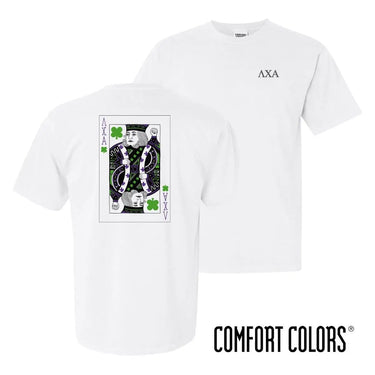 Lambda Chi Comfort Colors White Short Sleeve Clover Tee | Lambda Chi Alpha | Shirts > Short sleeve t-shirts