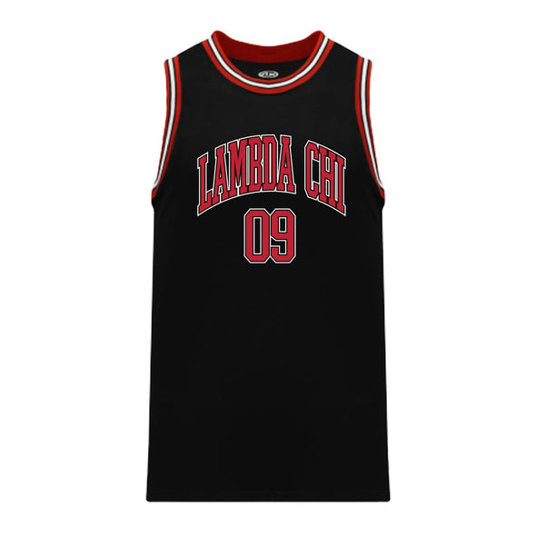 Lambda Chi Black Basketball Jersey | Lambda Chi Alpha | Shirts > Jerseys