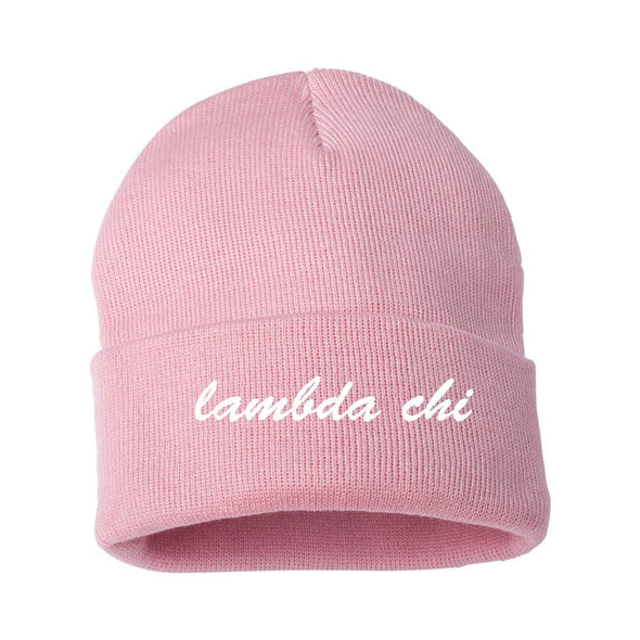Lambda Chi Pink Sweetheart Beanie | Lambda Chi Alpha | Headwear > Beanies