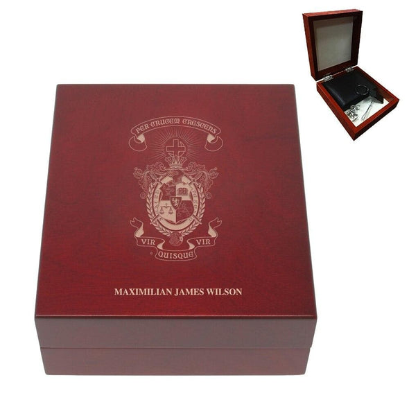 Lambda Chi Personalized Rosewood Box | Lambda Chi Alpha | Household items > Keepsake boxes