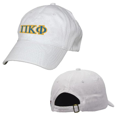 Pi Kapp White Greek Letter Adjustable Hat