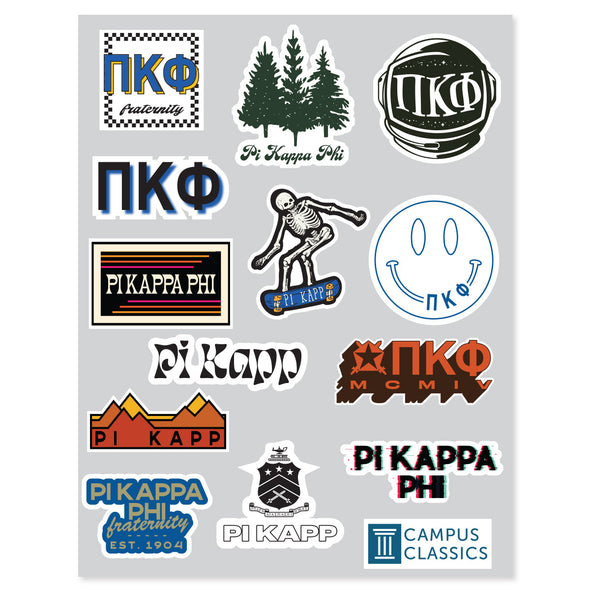 Pi Kapp Retro Sticker Sheet