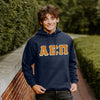 AEPi Navy Hoodie with Sewn On Letters