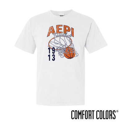 New! AEPi Comfort Colors Retro Basketball Short Sleeve Tee