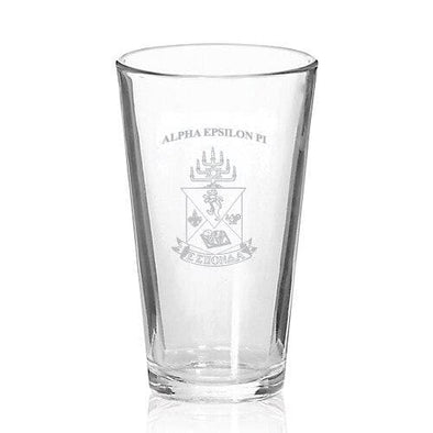 AEPi Coat of Arms Fellowship Glass | vendor-unknown | Drinkware > 16 ounce glasses