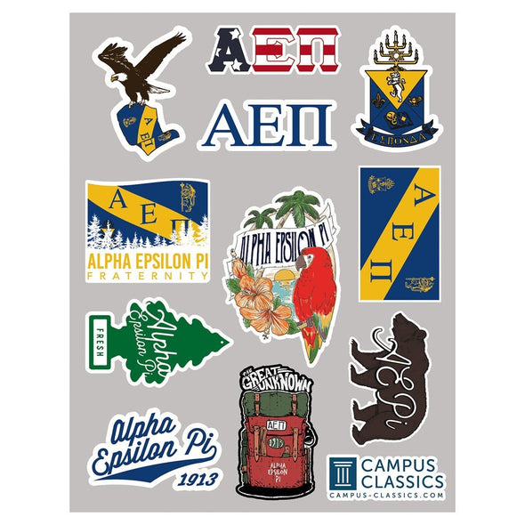 AEPi Sticker Sheet | Alpha Epsilon Pi | Promotional > Stickers