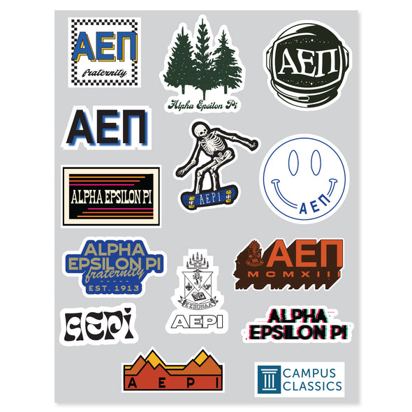 AEPi Retro Sticker Sheet