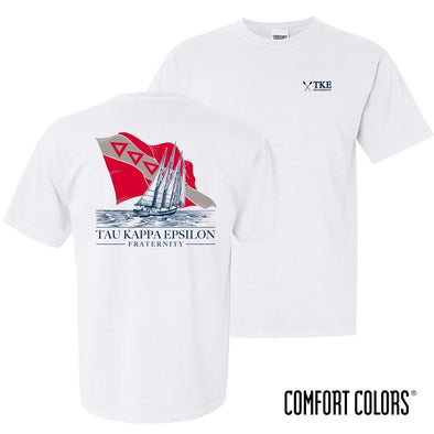 TKE Comfort Colors White Seafarer Short Sleeve Tee | Tau Kappa Epsilon | Shirts > Short sleeve t-shirts