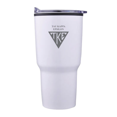TKE 30oz White Tumbler | Tau Kappa Epsilon | Drinkware > Travel mugs