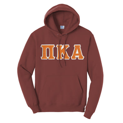 Pike Garnet Hoodie with Sewn On Letters