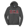 Pike Dark Heather Hoodie with Sewn On Letters