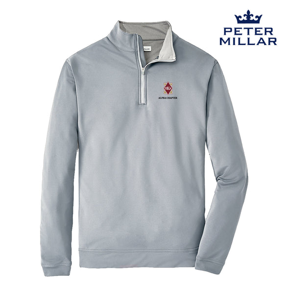 Pike Personalized Peter Millar Perth Stretch Quarter Zip With Shield