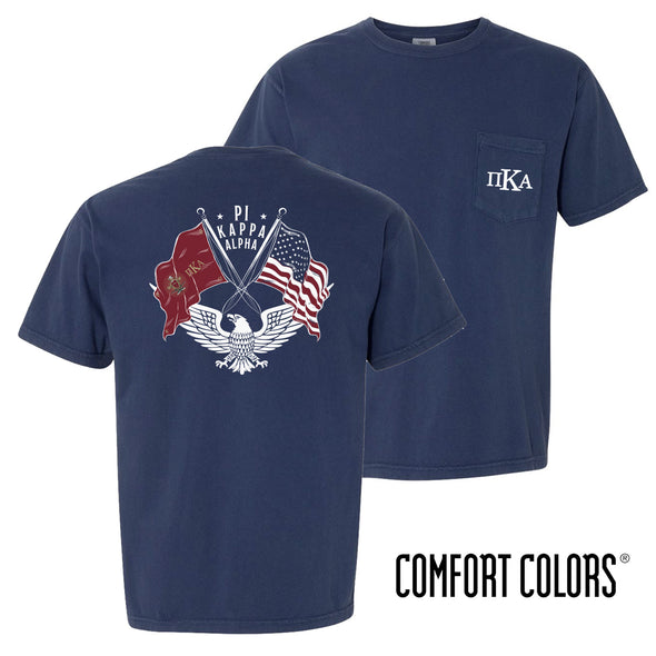 Pike Comfort Colors Navy Patriot tee | Pi Kappa Alpha | Shirts > Short sleeve t-shirts