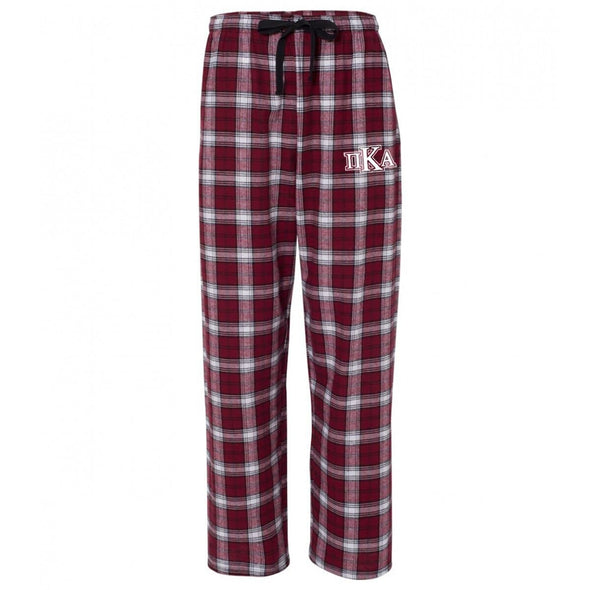 Pike Maroon Plaid Flannel Pants | Pi Kappa Alpha | Pajamas > Pajama bottom pants